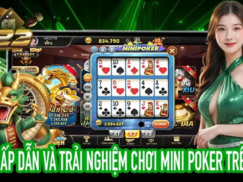 Hình ảnh các game bài bàn như poker và blackjack